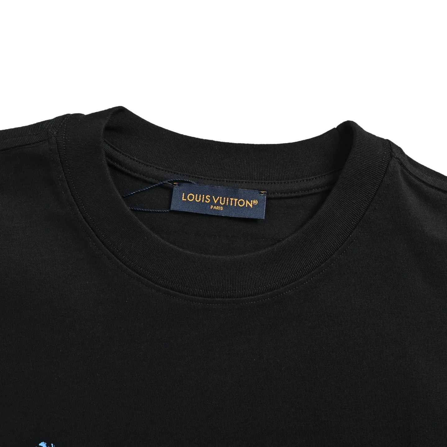 Louis Vuitton/Louis Vuitton blue graffiti LV printed short sleeves